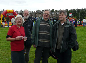 Tannis Dodd, John Crichton and two other community council members