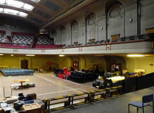 View of the audience area from the stage