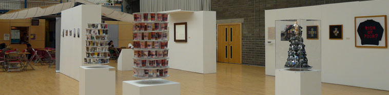 View of the three towers looking towards the cafeteria area