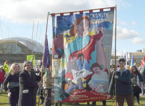 STUC banner with Dynamic Earth in the background