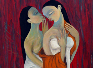 Painting of two women