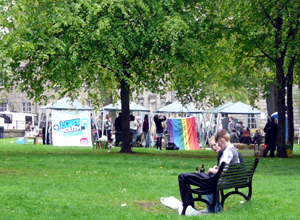 LGBT Health tents in Gayfield Square